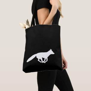 Laufende Wildtiere der White Fox-Silhouette