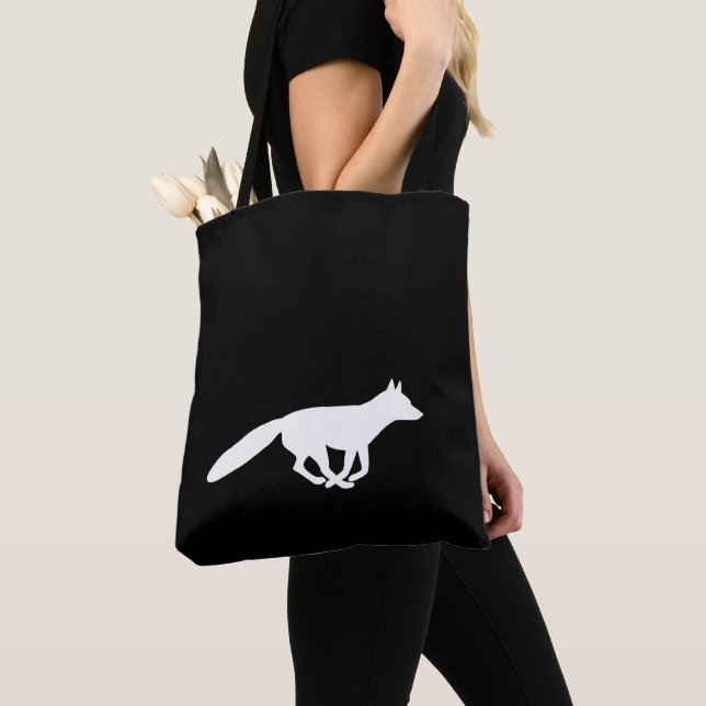 Laufende Wildtiere der White Fox-Silhouette (Von Nahem)