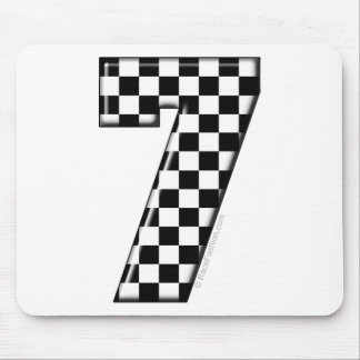 laufende Zahl des checkered Auto 7 Mousepad