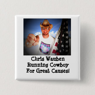 Laufender Cowboy Chris Wauben für großen Button