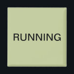 Laufender grüner Geschirrspüler-Magnet Magnet<br><div class="desc">Minimaler Küchenmagnet mit schlauem grünem Hintergrund für die Küchenorganisation. Passen Sie Ihren Text an.</div>