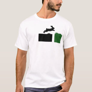 Laufender Hase Sprung T-Shirt  Tier Grafik-Shirt 