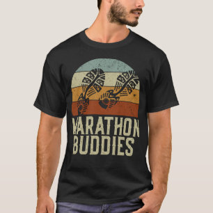 Laufender Joggen Marathon Buddies Besties Friends T-Shirt