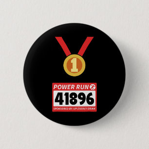 Laufender Läufer Halbmarathon Halloween Kostüm Button