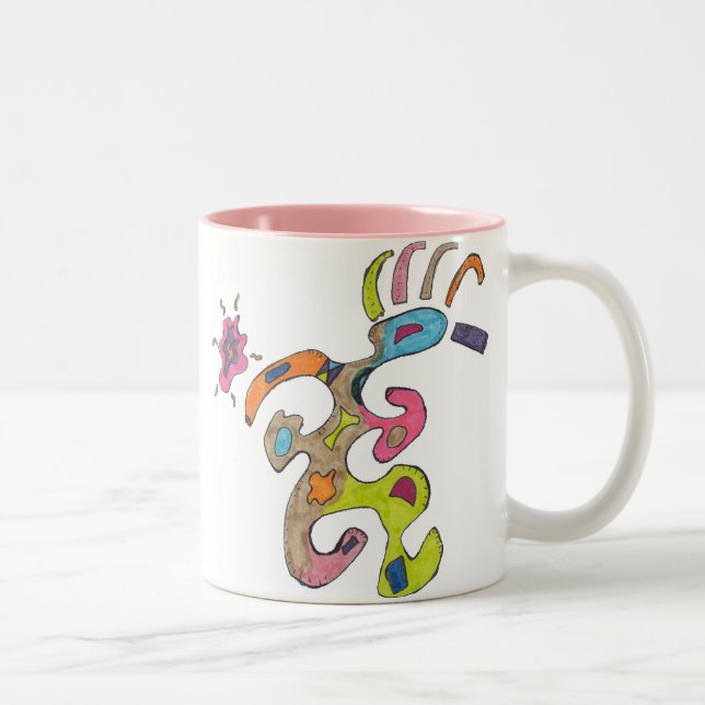 "Laufender Mann-" abstrakte Tasse (Rechts)