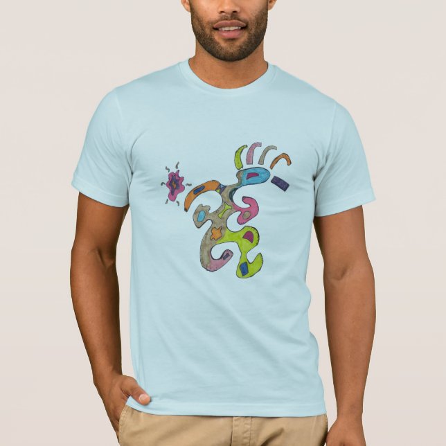 Laufender Mann, abstrakter T - Shirt (Vorderseite)
