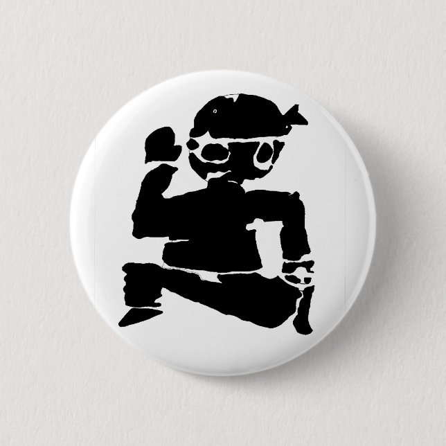 Laufender Ninja-Button Button (Vorderseite)