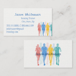 Laufender oder Personal Trainer, Fitness Instructo Visitenkarte