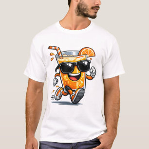 Laufender Orangensaft T-Shirt