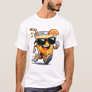 Laufender Orangensaft T-Shirt