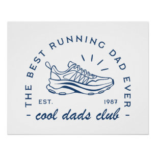 Laufender Papa-Laufverein der beste Läufer-Trainer Poster