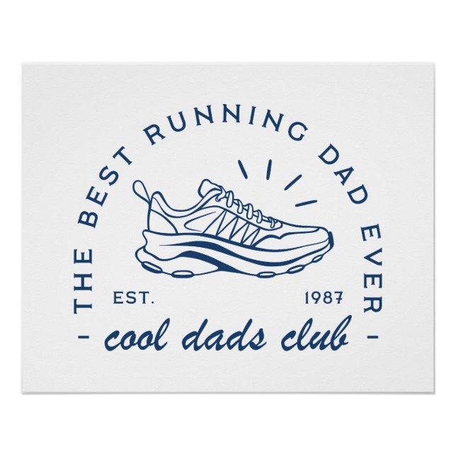 Laufender Papa-Laufverein der beste Läufer-Trainer Poster (Vorderseite)