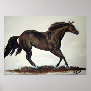 Laufender Quarterhorse Poster