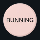 Laufender rosa Spülmaschinenmagnet Magnet<br><div class="desc">Minimaler Küchenmagnet mit einem rot-rosa Hintergrund,  der Ihnen bei der Küchenorganisation hilft. Passen Sie Ihren Text an.</div>