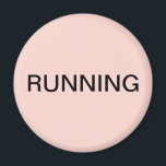 Laufender rosa Spülmaschinenmagnet Magnet<br><div class="desc">Minimaler Küchenmagnet mit einem rot-rosa Hintergrund,  der Ihnen bei der Küchenorganisation hilft. Passen Sie Ihren Text an.</div>