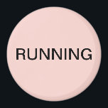 Laufender rosa Spülmaschinenmagnet Magnet<br><div class="desc">Minimaler Küchenmagnet mit einem rot-rosa Hintergrund,  der Ihnen bei der Küchenorganisation hilft. Passen Sie Ihren Text an.</div>