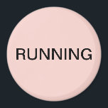 Laufender rosa Spülmaschinenmagnet Magnet<br><div class="desc">Minimaler Küchenmagnet mit einem rot-rosa Hintergrund,  der Ihnen bei der Küchenorganisation hilft. Passen Sie Ihren Text an.</div>