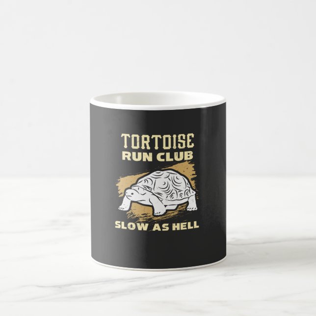 Laufender Tortoise Run Club Kaffeetasse (Mittel)