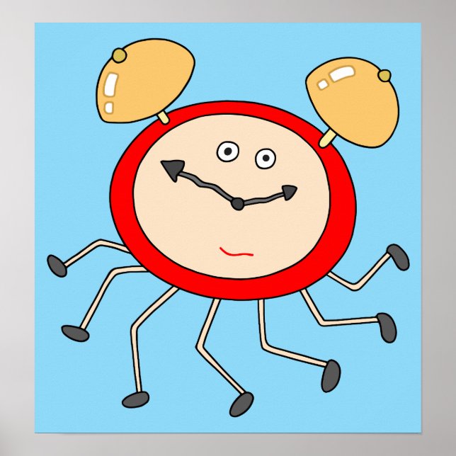 Laufender Wecker Poster (Vorne)