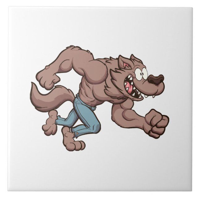 Laufender Werwolf Fliese (Vorderseite)
