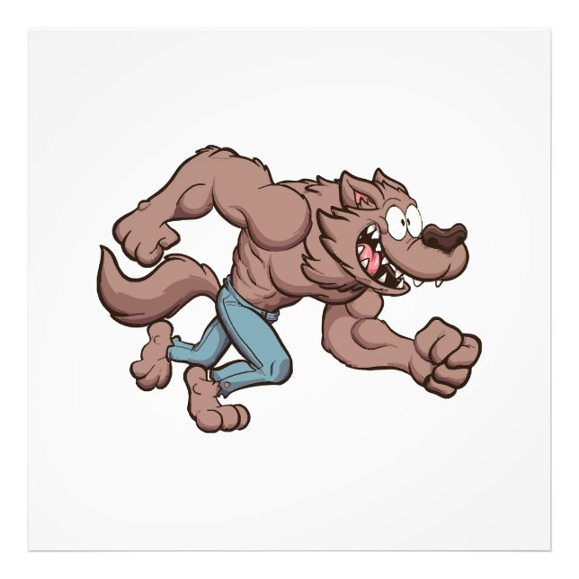 laufender Werwolf Fotodruck (Vorne)