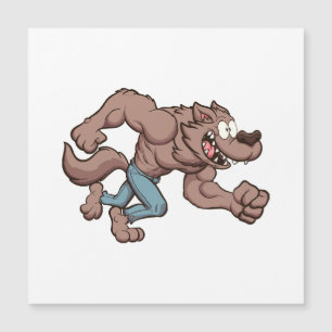 laufender Werwolf Magnetkarte