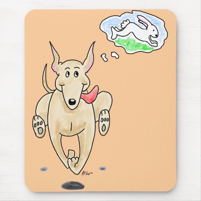 Laufender Windhund Mousepad (Vorne)