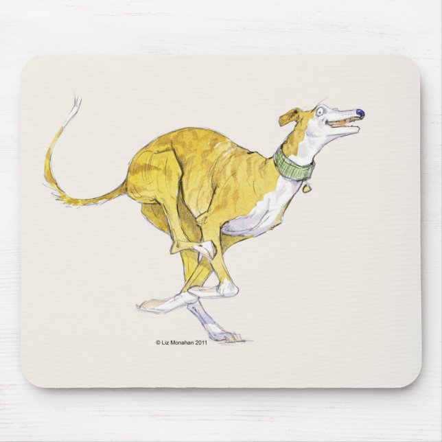 Laufender Windhund Mousepad (Vorne)