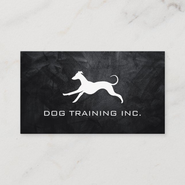 Laufendes Dog-Logo | Tiertrainer Visitenkarte (Vorderseite)