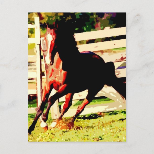 Laufendes Pferd Postkarte (Vorderseite)