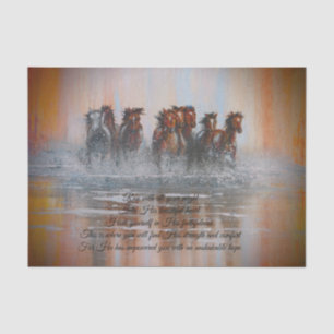 Laufendes PferdDecoupage Gewebe Seidenpapier