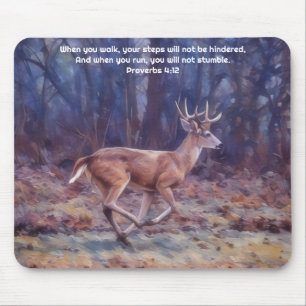 Laufendes Rehbockhirsch Natur Glaube Sprüche Mausp Mousepad