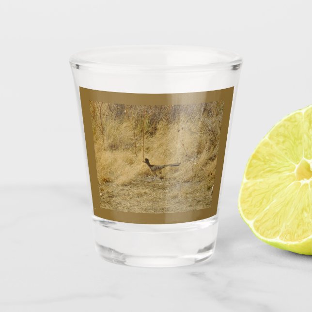Laufendes Roadrunner-Shotglas Schnapsglas (Vorderseite)