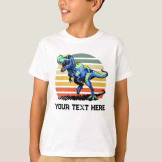Laufendes T-Rex Custom Text T-Shirt