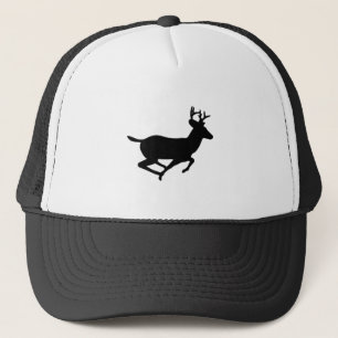 Laufendes weißes Schwanz-Rotwild-Logo Truckerkappe