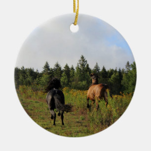 Laufendes wildes keramik ornament