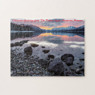 Läufer Apgar Mountains Montana. Weihnachtsgruß Puzzle