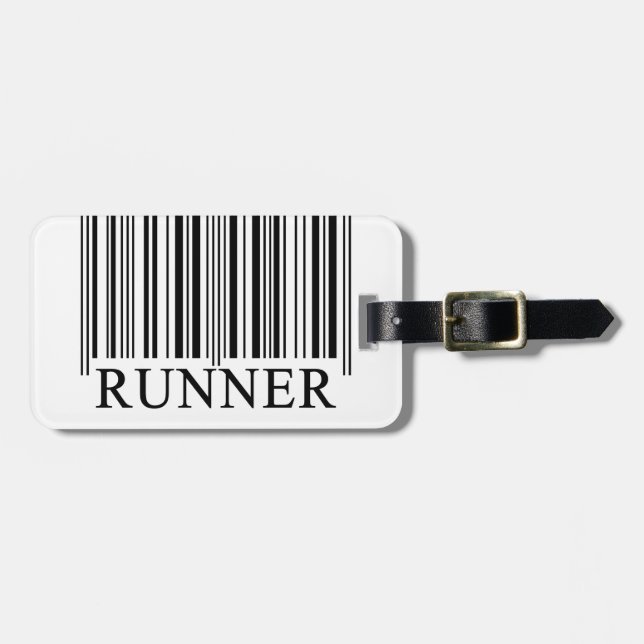Läufer-Barcode Gepäckanhänger (Vorderseite horizontal)