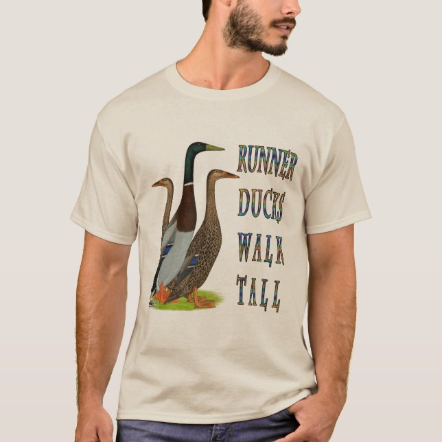 Läufer-Enten-Weg hoch T-Shirt (Vorderseite)