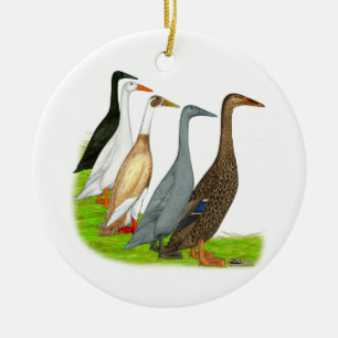 Läufer-Enten-Zusammenstellung Keramik Ornament