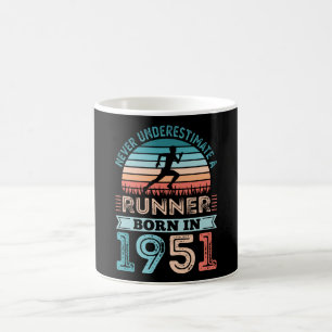 Läufer geboren 1951 70. Geburtstagsgeschenk Laufen Kaffeetasse
