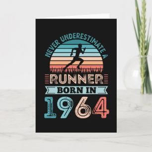 Läufer geboren 1964 60. Geburtstagsgeschenk Laufen Karte