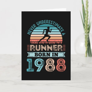 Läufer geboren 1988 40. Geburtstagsgeschenk Laufen Karte