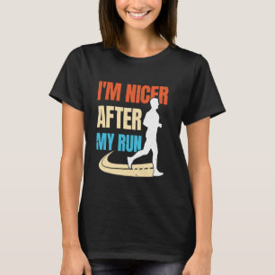 Läufer I'M NETTER NACH MEINEM LAUF Joggen Lustig M T-Shirt