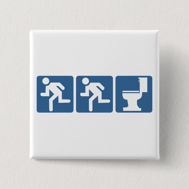 Läufer-Läufer Erröten Button (Vorderseite)