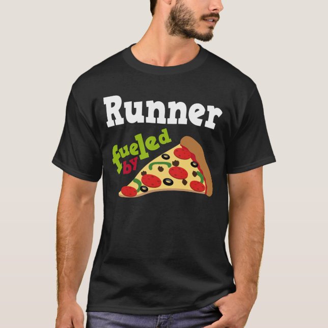 Läufer-(lustiges) Pizza-T-Shirt T-Shirt (Vorderseite)