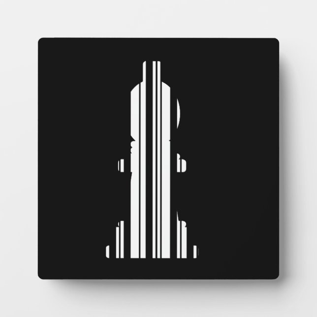Läufer Schachfigur Strichcode Läufer Barcode Fotoplatte (Vorderseite)