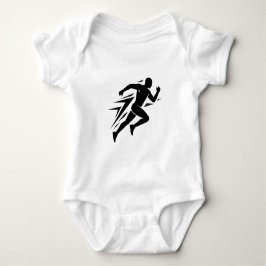 Läufer-Silhouette Athletisches Sportdesign Baby Strampler