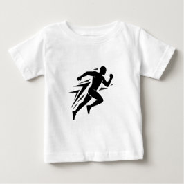 Läufer-Silhouette Athletisches Sportdesign Baby T-shirt