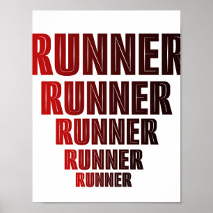 Läufer-Typografie-Design Poster